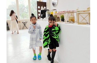 2021年4月19号广州品牌童装秋冬新品发布会自助餐活动现场